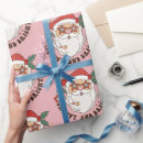 Recherche de vintage santa wrapping paper Rose