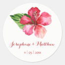 Search for red hibiscus flower stickers Tropical