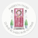 Search for red house stickers New address