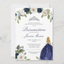 Search for blue dress quinceanera invitations Silver glitter