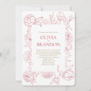 Search for line drawing flowers invitations Red