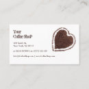 Recherche de forme de coeur cartes visite Café