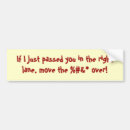 Search for left lane bumper stickers Humour