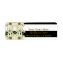 Search for white daisy return address labels Rustic