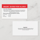 Search for identification business cards Food