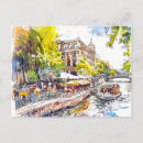 Search for urban scene postcards Watercolor