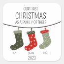 Search for family of three stickers Xmas