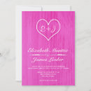 Search for hot pink wedding invitations Rustic