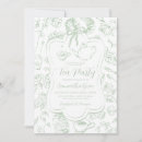 Search for spring tea party invitations Baby is brewing