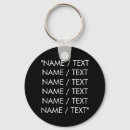 Search for name text keychains Black