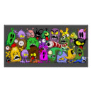 Recherche de monstres mignons posters Halloween