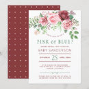 Recherche de floral gender reveal invitations Été