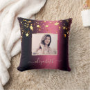 Search for gold star pillows Burgundy