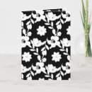 Search for white flower pattern cards Black and white