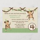 Search for monkey party invitations Boys