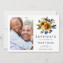 Search for navy blue and yellow sunflower invitations Boho