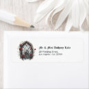 Search for black floral return address labels Halloween