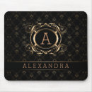 Search for baroque damask mousepads Black