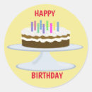 Search for birthday cake with candles stickers Happy
