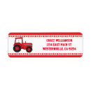 Search for red tractor return address labels Farm