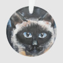 Search for siamese cat ornaments Blue eyes
