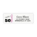 Search for 50th return address labels Elegant birthday party