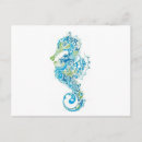 Recherche de cheval abstrait cartes postales Bleu