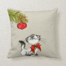 Search for kitty christmas pillows Kitten