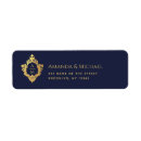 Search for initial return address labels Navy blue