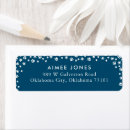 Search for snowflake blue return address labels Mail