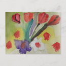 Search for abstract flowers postcards Red