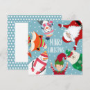 Search for polar bear penguin cards Santa claus