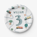 Search for train birthday plates Modern