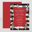 Search for black and white alice in wonderland invitations Mad hatter