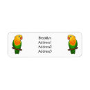 Search for parakeet return address labels Cartoon
