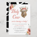 Search for cow baby girl shower invitations Rustic