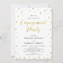 Search for white and gold engagement party invitations Simple