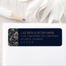 Search for elegant damask return address labels Navy