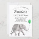 Search for baby elephant birthday invitations Animal