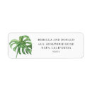 Search for tropical leaves return address labels Monstera