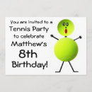 Search for tennis birthday invitations Party