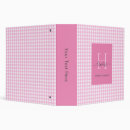 Search for pink gingham binders Girly