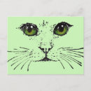 Recherche de yeux verts cartes postales Chat