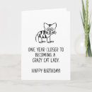 Search for cat lady birthday cards Cats