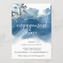 Search for watercolor floral engagement party invitations Dusty blue