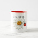 Search for red black white mugs Ladybug