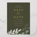 Search for foil save the dates Green