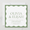 Search for sage square wedding invitations Green