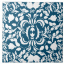 Search for navy and white pattern tiles Vintage