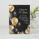 Search for gold 50th wedding anniversary invitations Black and gold